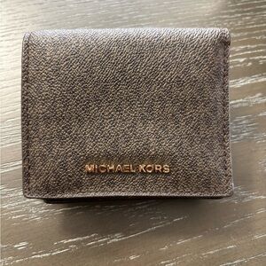 Michael Kors Dark Brown Leather Card Holder